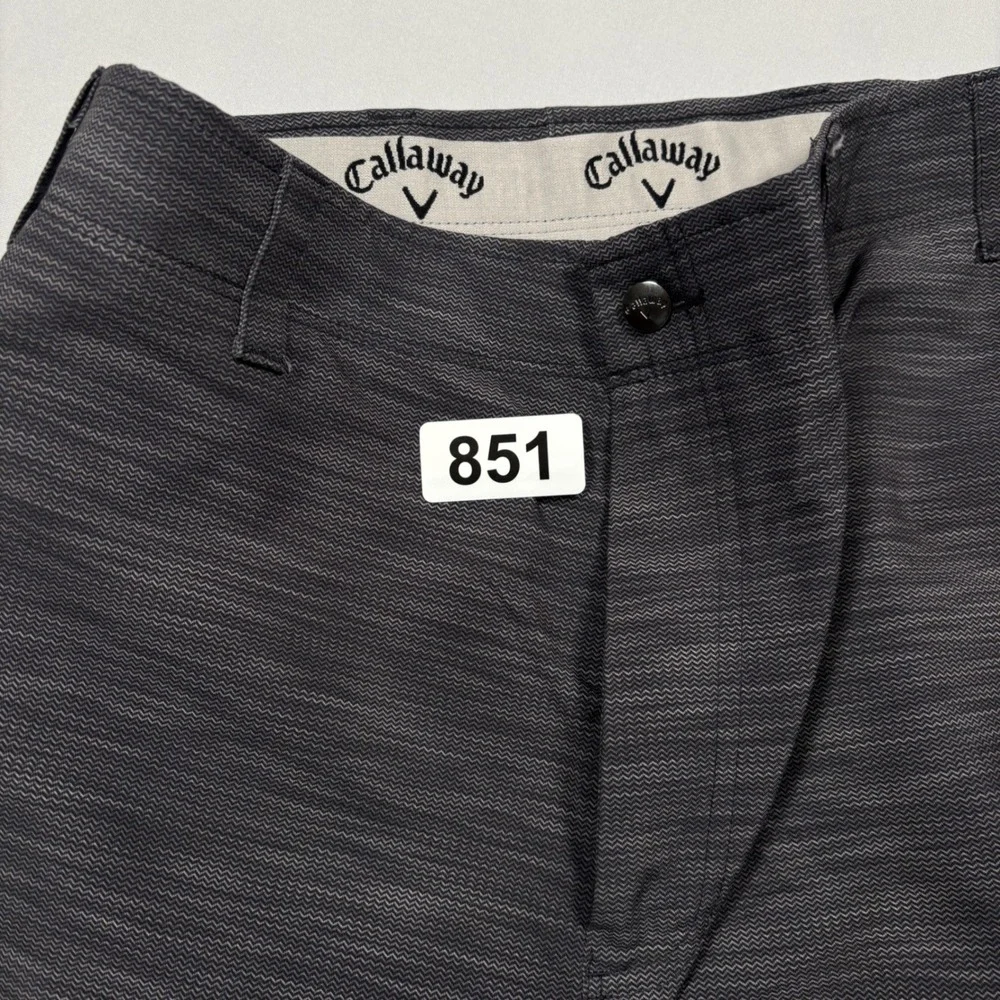 Callaway Golf Shorts Mens 40 Grey Chevron Textured Stretch Performance